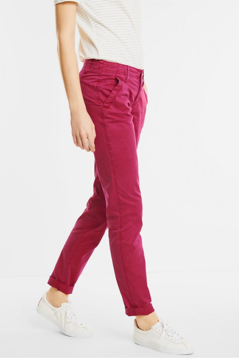 pantalon casual fit rose street one